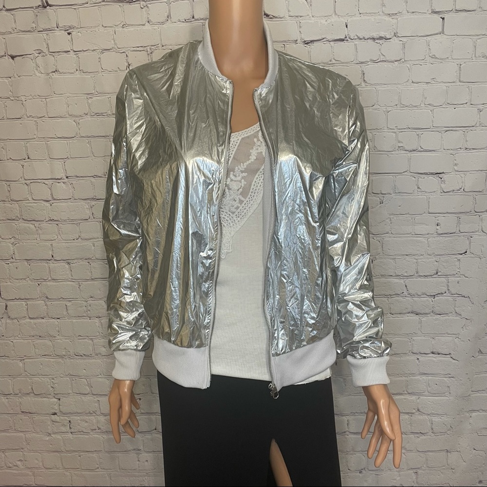 Victoria’s Secret Silver sport bomber Jacket size XS